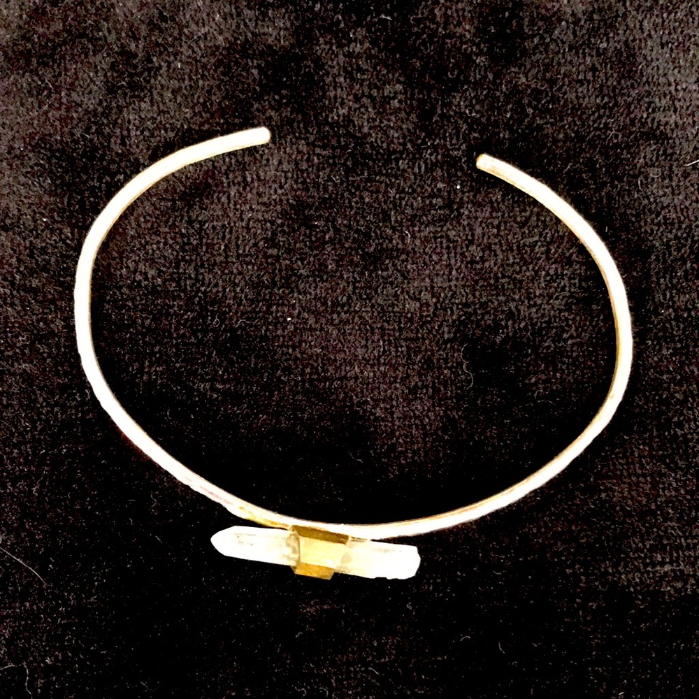Bronze coloured bracelet with crystal
